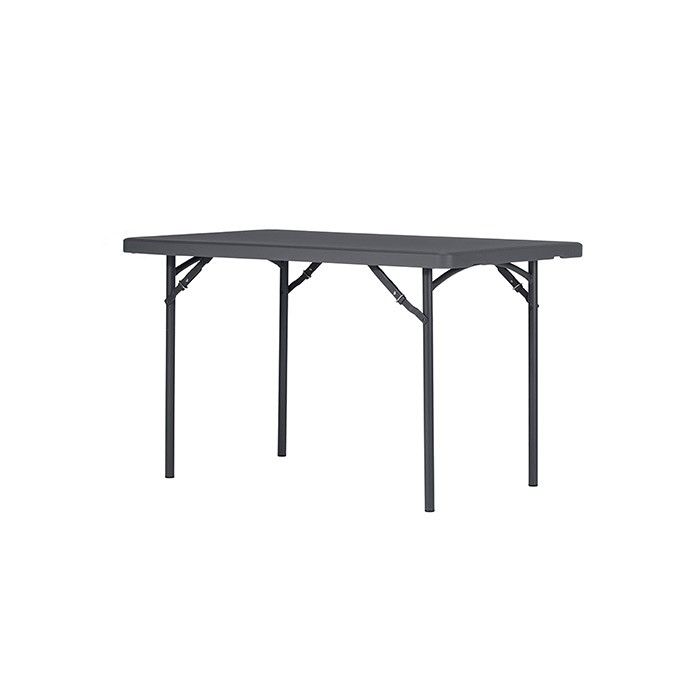 Table pliante 120 cm gris foncé, plastique, résistante, solide, polyéthylène HDPE, pur recyclable, table 4 personnes Table pliante 120 cm gris foncé, plastique, résistante, solide, polyéthylène HDPE, pur recyclable, table 4 personnes