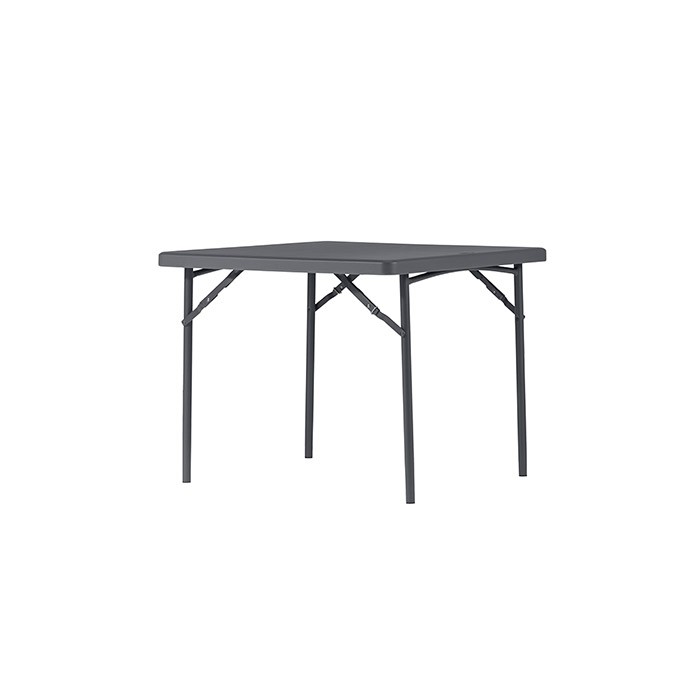 Table carré pliante 90 cm gris foncé, plastique, résistante, solide, polyéthylène HDPE, pur recyclable, table 4 personnes Table carré pliante 90 cm gris foncé, plastique, résistante, solide, polyéthylène HDPE, pur recyclable, table 4 personnes