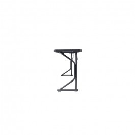 Table pliante 183 cm gris foncé, plastique, résistante, solide, polyéthylène HDPE, pur recyclable, table 3 personnes