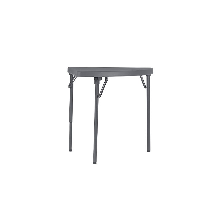 Table Corner pliante 75 cm gris foncé, plastique, résistante, solide, polyéthylène HDPE, pur recyclable, table 1 personnes