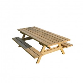 Table pique-nique en bois à poser 230x90cm PMR