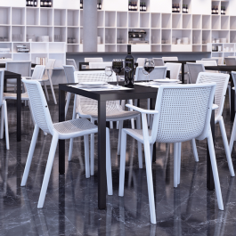 Table Barcino 90x90 cm designed by Joan Gaspar professionnels