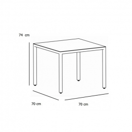 Table Barcino 70x70 cm designed by Joan Gaspar