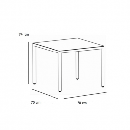 Table Barcino 90x90 cm designed by Joan Gaspar
