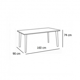 Table New Dessa 160x90cm designed by Josep Lluscà