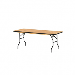 Table de réception rectangulaire en bois 183x76cm chant PVC