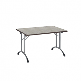 Table Alsace mélaminé 120x80cm gris