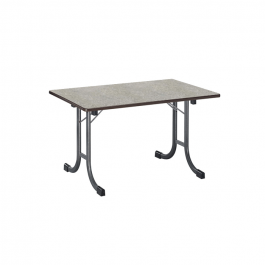 Table Vendée mélaminé 120x80cm gris