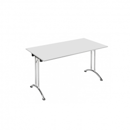 Table Tivoli mélaminé 140x80cm gris clair