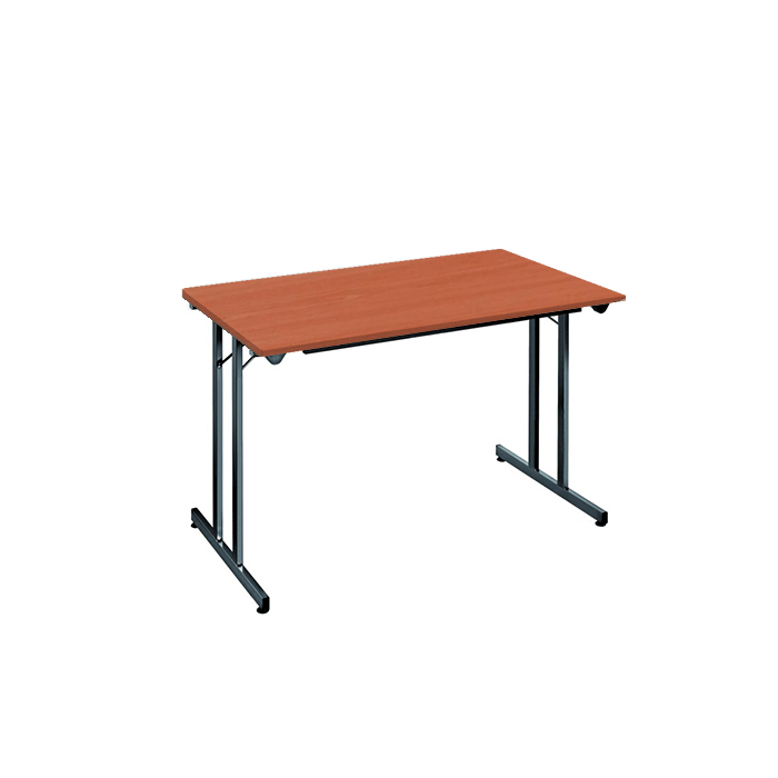 Table Pliante 140x80cm, Plateau hêtre, 4 coloris