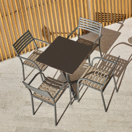 Table Kos carrée 60x60cm - Ezpeleta terrasse café