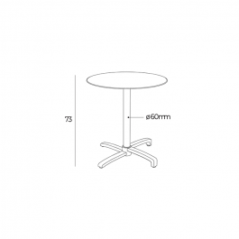 Table Kos Ø70cm - Ezpeleta dimensions