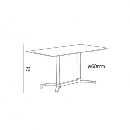 Table Kos duo 120x80 - Ezpeleta 4 personnes