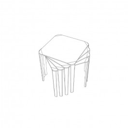 Table One carrée 60x60cm - Ezpeleta empilable CHR