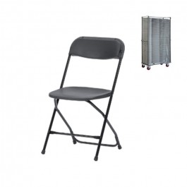 Lot de 60 chaises Alex + chariot de stockage