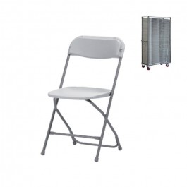 Lot de 60 chaises Alex + chariot de stockage