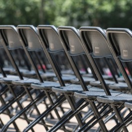 chaises Alex + chariot de stockage - ZOWN-Maxchief, gris clair, plastique, solide, polyéthylène HDPE pur, recyclable