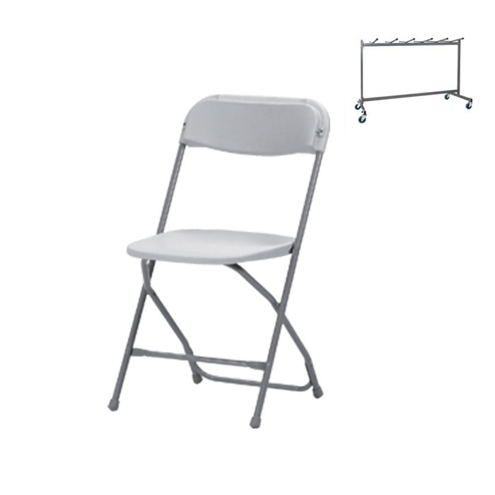 Lot de 48 chaises Alex + chariot de stockage