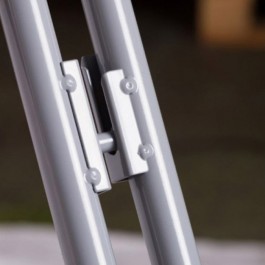chaises pliantes Auteuil accrochables M2 + chariot de stockage, gris, plastique, solide, polyéthylène HDPE pur, recyclable