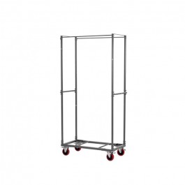 chaises pliantes Auteuil accrochables M2 + chariot de stockage, gris, plastique, solide, polyéthylène HDPE pur, recyclable