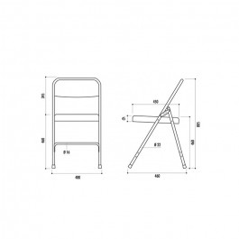 Chaise pliante Gênes métallique accrochable