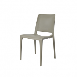 Chaise empilable Hall taupe - face