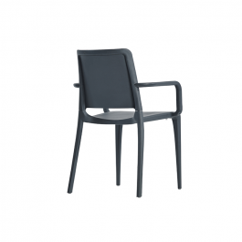 Fauteuil empilable Hall anthracite - dos