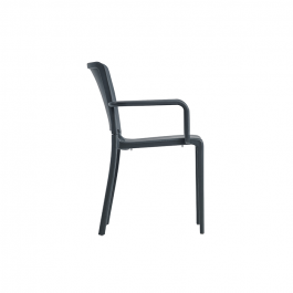 Fauteuil empilable Hall anthracite - profil