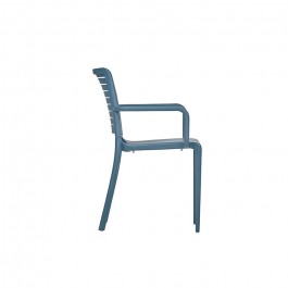 Fauteuil empilable Park bleu - profil