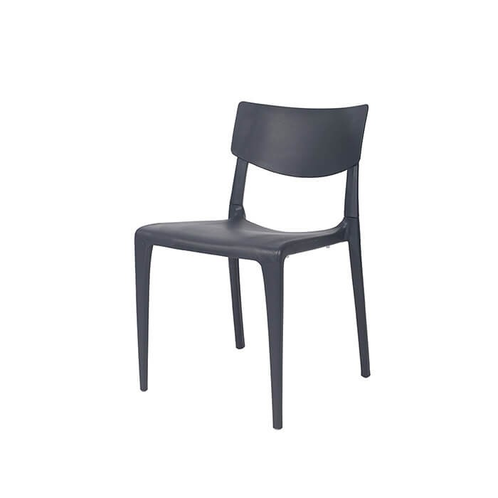 Chaise empilable Town anthracite - face Chaise empilable Town anthracite - face