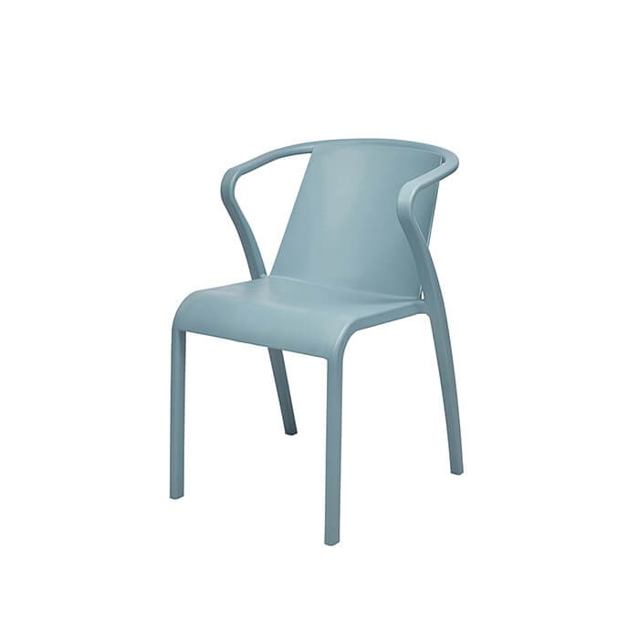 Fauteuil empilable Fado bleu - face