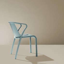 Fauteuil empilable Fado bleu