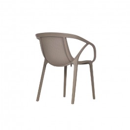 Fauteuil empilable Hop taupe - dos