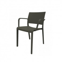 Fauteuil empilable New Fiona Noir