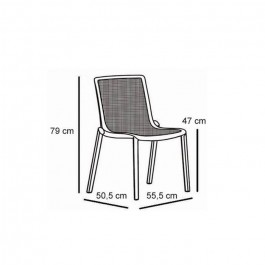 Chaise empilable Beekat dimensions
