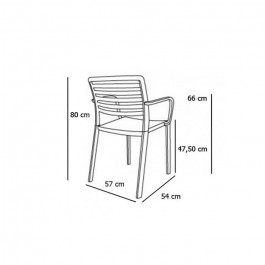 Fauteuil empilable Lama dimensions