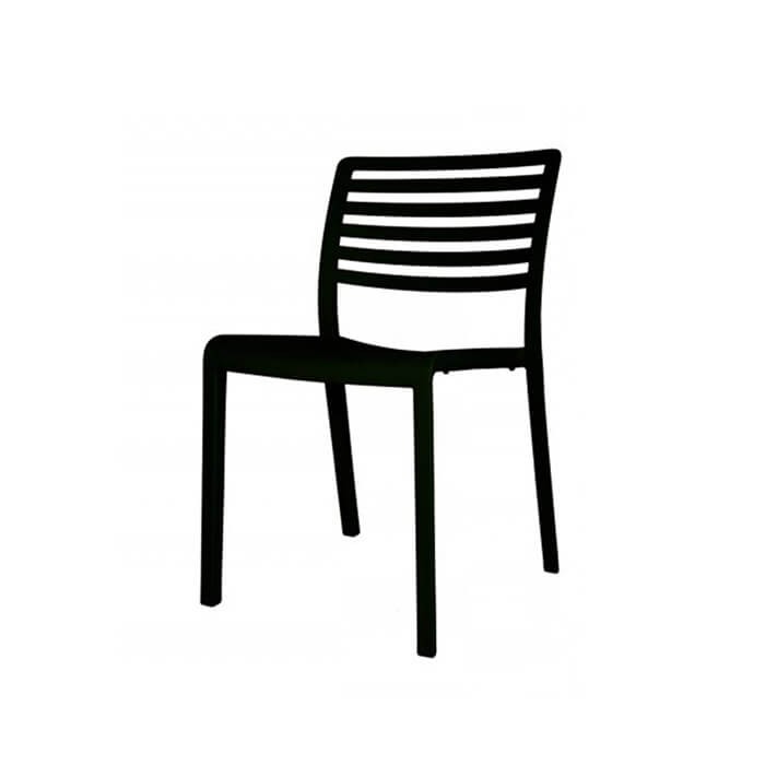 chaise empilable Lama noire