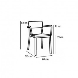 Fauteuil empilable Lisboa designed by Joan Gaspar