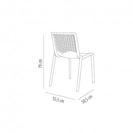 Chaise empilable Netkat dimensions