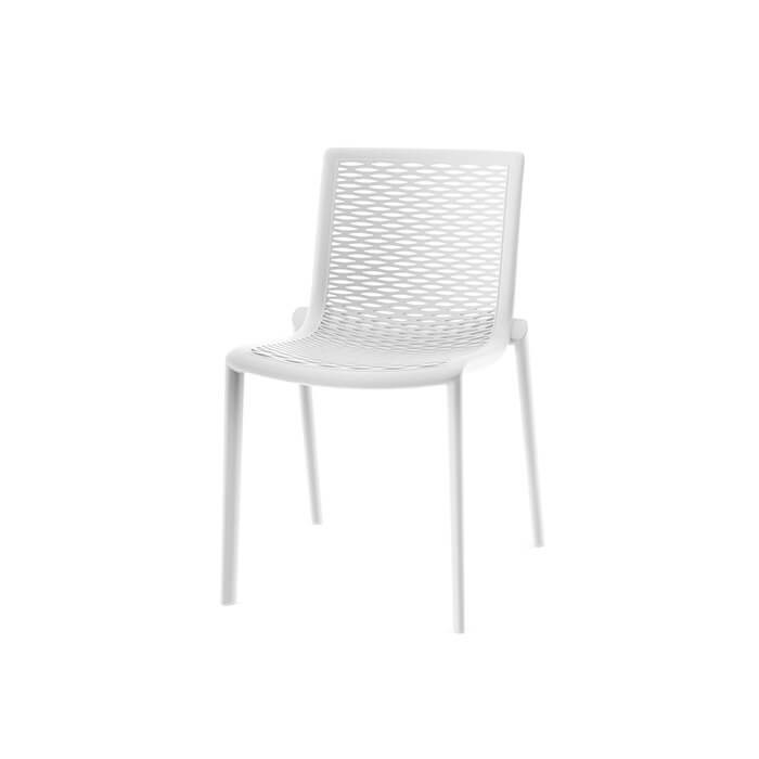 Chaise empilable Netkat blanche