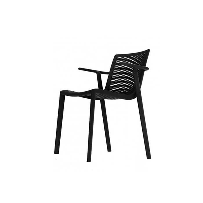 Fauteuil empilable Netkat noire Fauteuil empilable Netkat noire