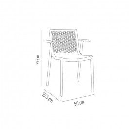 Fauteuil empilable Netkat dimensions