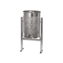 Corbeille Urbaine Barcelona ronde inox 60 litres