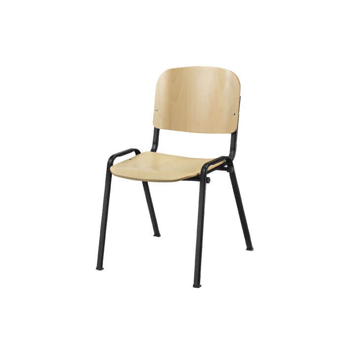 Chaise empilable Iso non accrochable en hêtre multiplis Chaise empilable Iso non accrochable en hêtre multiplis
