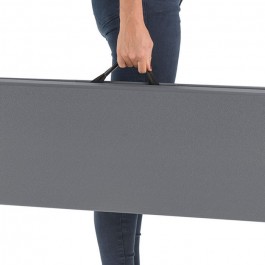 Banc valise 180 cm gris foncé, plastique, résistante, solide, polyéthylène HDPE, pur recyclable, table 4 personnes