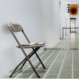 Chaise pliante Big Alex, polyéthylène - ZOWN-Maxchief , gris, plastique, solide, polyéthylène HDPE pur, recyclable
