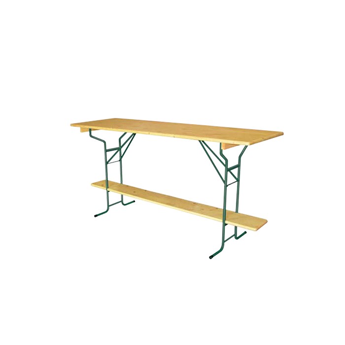 Table Vienne comptoir 220x70cm piètement tube