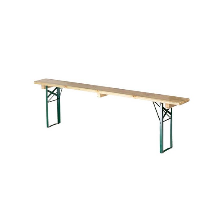 Banc brasserie 220x25cm piètement cornière