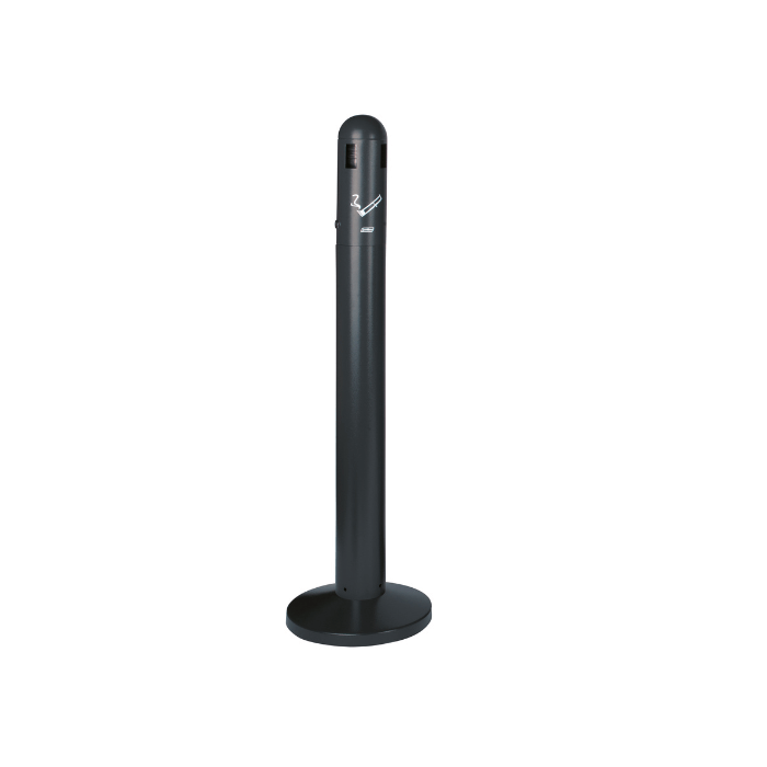 CENDRIER TUBULAIRE SUR PIED DOME 3L ANTHRACITE AVEC BAC INTERIEUR CENDRIER TUBULAIRE SUR PIED DOME 3L ANTHRACITE AVEC BAC INTERIEUR