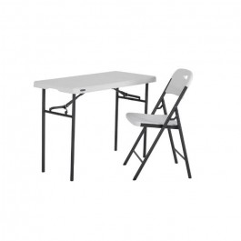 Tables pliantes, beige 100,5x50cm,  plastique, résistante, solide, polyéthylène HDPE pur, recyclable, table 6 personnes